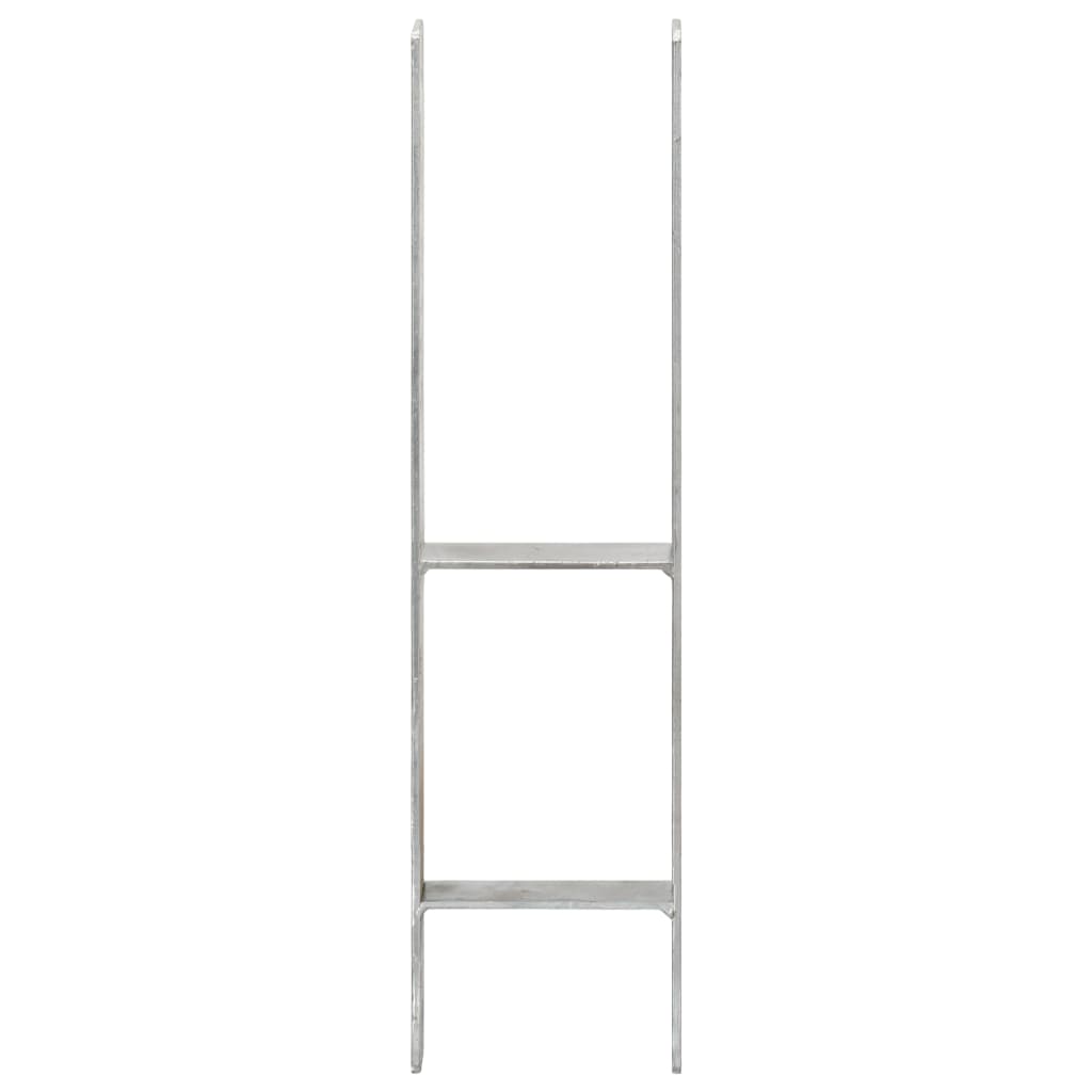 Picchetti per Recinzione 6 pz Argento 14x6x60cm Acciaio Zincato