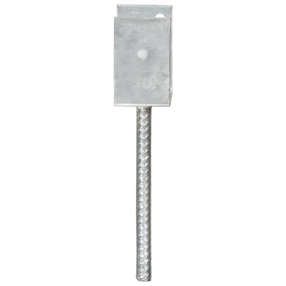 Picchetti per Recinzione 6 pz Argento 9x6x30 cm Acciaio Zincato