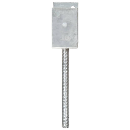 Picchetti per Recinzione 6 pz Argento 12x6x30cm Acciaio Zincato