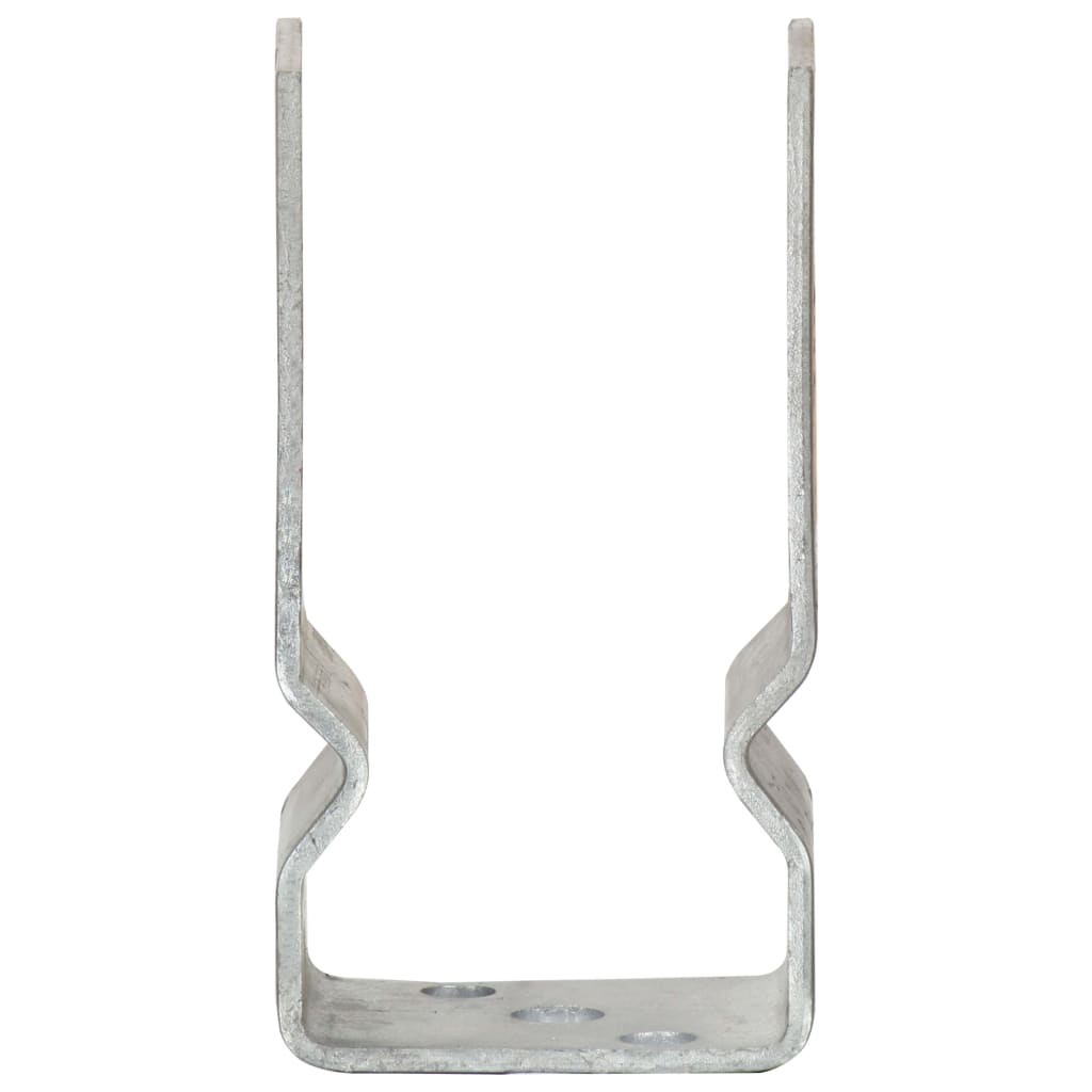 Picchetti per Recinzione 6 pz Argento 7x6x15 cm Acciaio Zincato