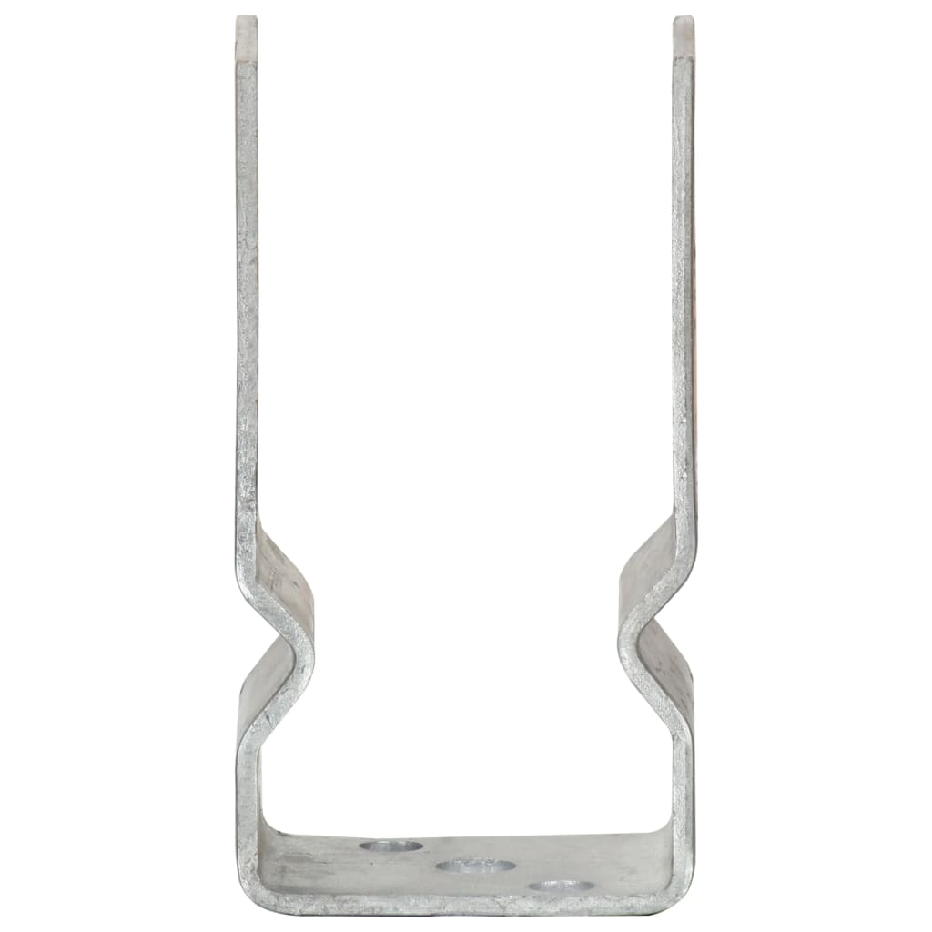 Picchetti per Recinzione 12 pz Argento 7x6x15cm Acciaio Zincato