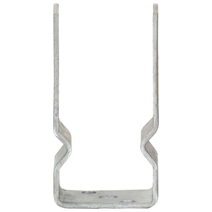Picchetti per Recinzione 12 pz Argento 7x6x15cm Acciaio Zincato