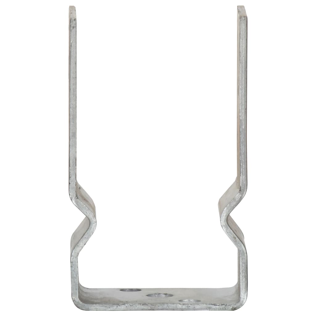 Picchetti per Recinzione 6 pz Argento 8x6x15 cm Acciaio Zincato