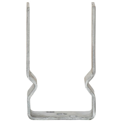 Picchetti per Recinzione 6 pz Argento 8x6x15 cm Acciaio Zincato