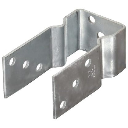 Picchetti per Recinzione 12 pz Argento 8x6x15cm Acciaio Zincato