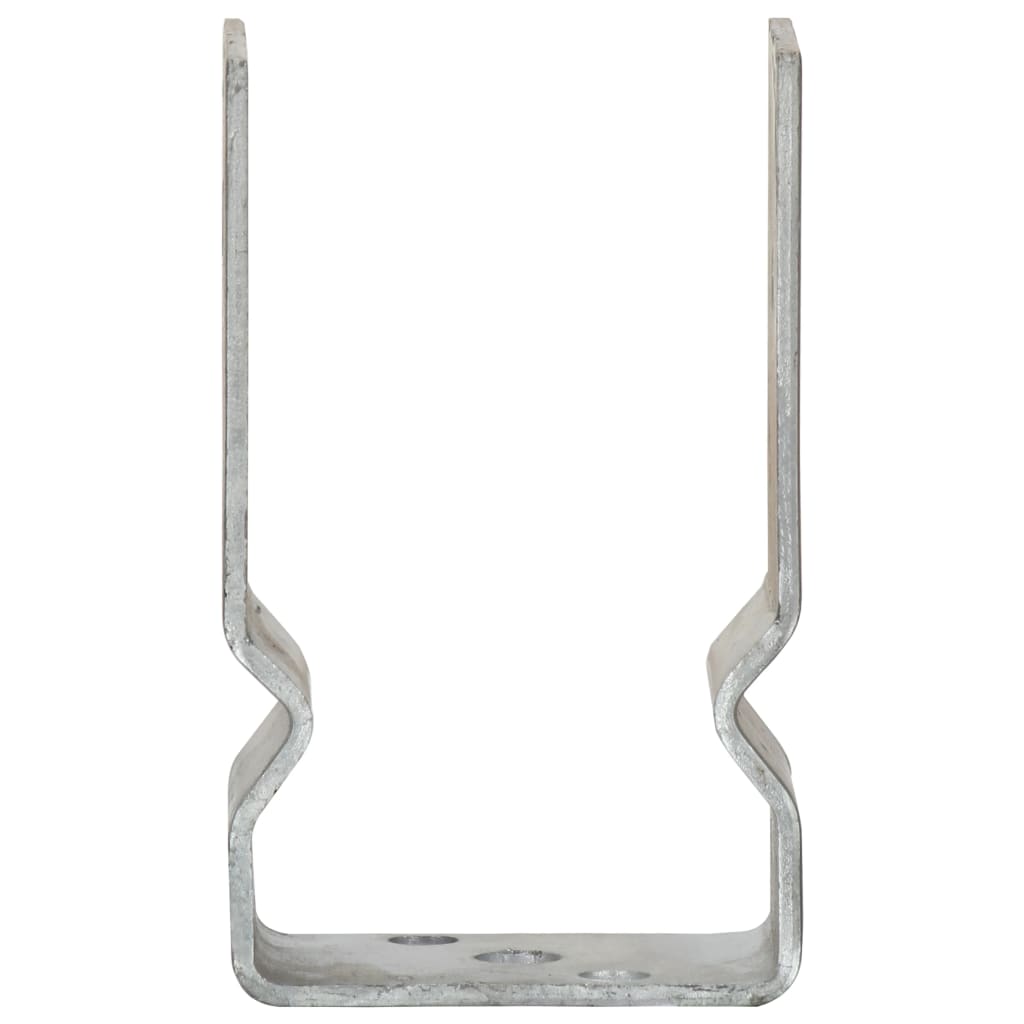 Picchetti per Recinzione 12 pz Argento 8x6x15cm Acciaio Zincato