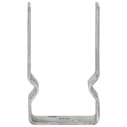 Picchetti per Recinzione 12 pz Argento 8x6x15cm Acciaio Zincato
