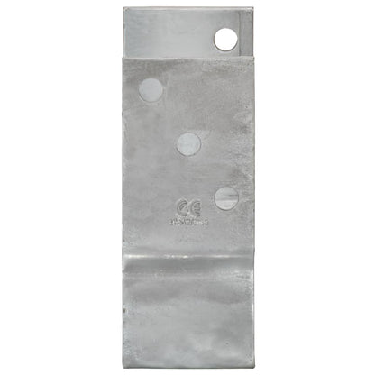 Picchetti per Recinzione 12 pz Argento 9x6x15cm Acciaio Zincato