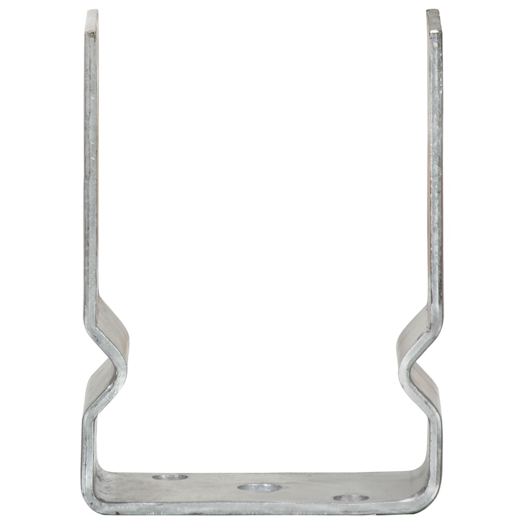 Picchetti per Recinzione 6 pz Argento 10x6x15cm Acciaio Zincato