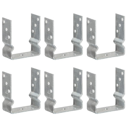Picchetti per Recinzione 6 pz Argento 12x6x15cm Acciaio Zincato
