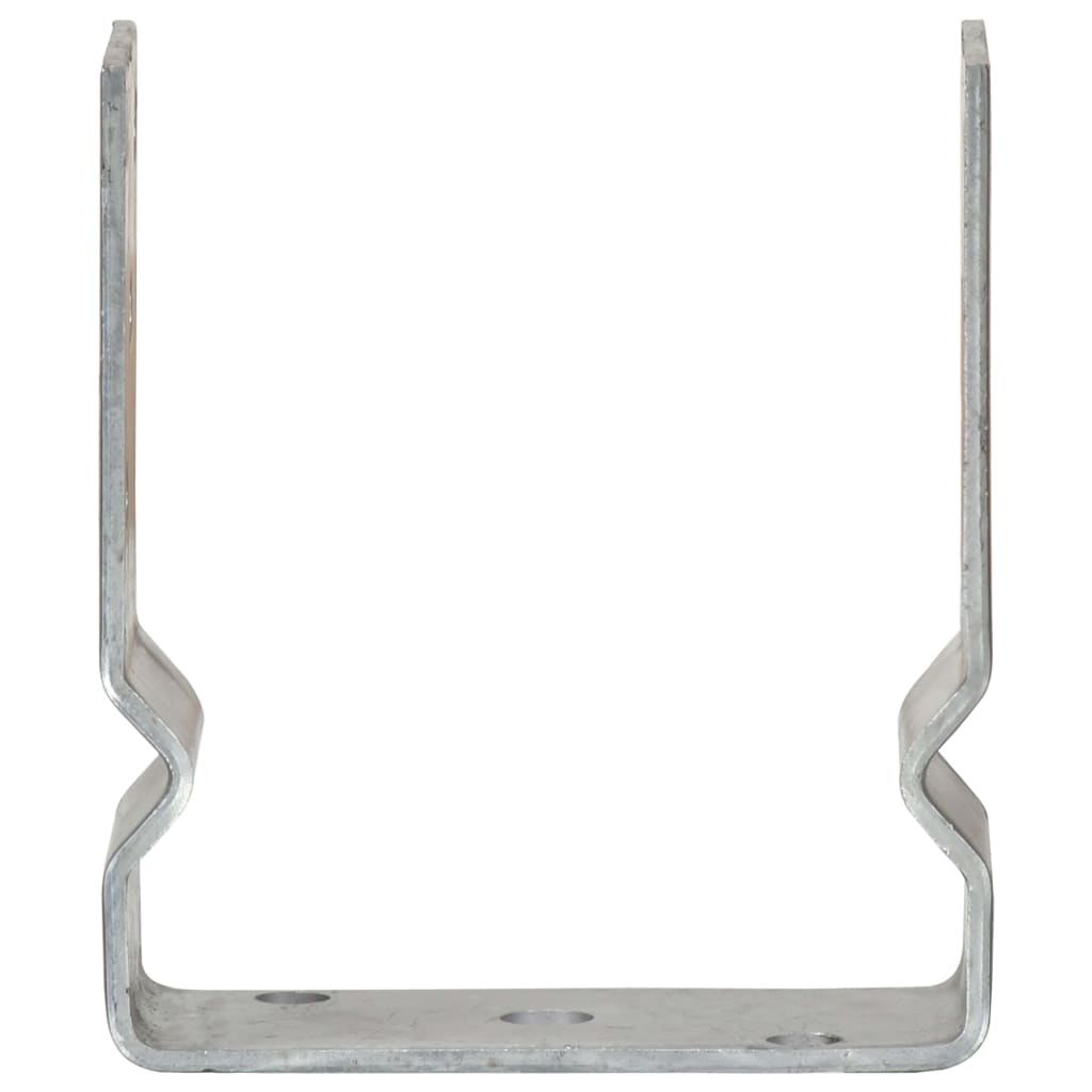 Picchetti per Recinzione 12pz Argento 12x6x15cm Acciaio Zincato