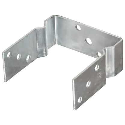 Picchetti per Recinzione 12pz Argento 14x6x15cm Acciaio Zincato