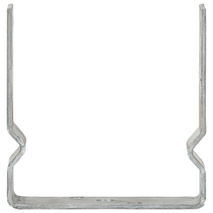 Picchetti per Recinzione 12pz Argento 14x6x15cm Acciaio Zincato
