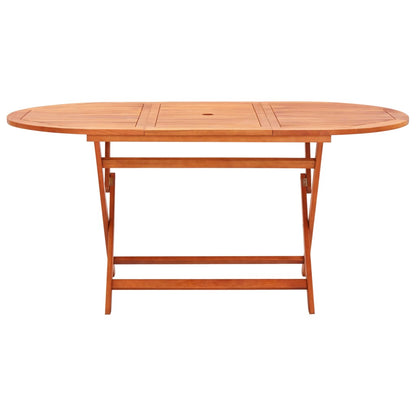 Set Pranzo da Giardino 7 pz Grigio Legno Eucalipto e Textilene