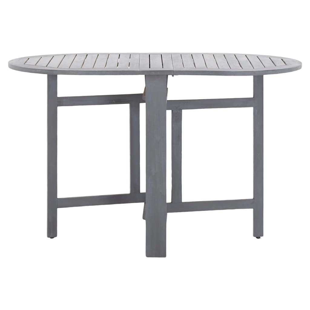 Set da Pranzo per Giardino 5 pz Legno Massello di Acacia Grigio