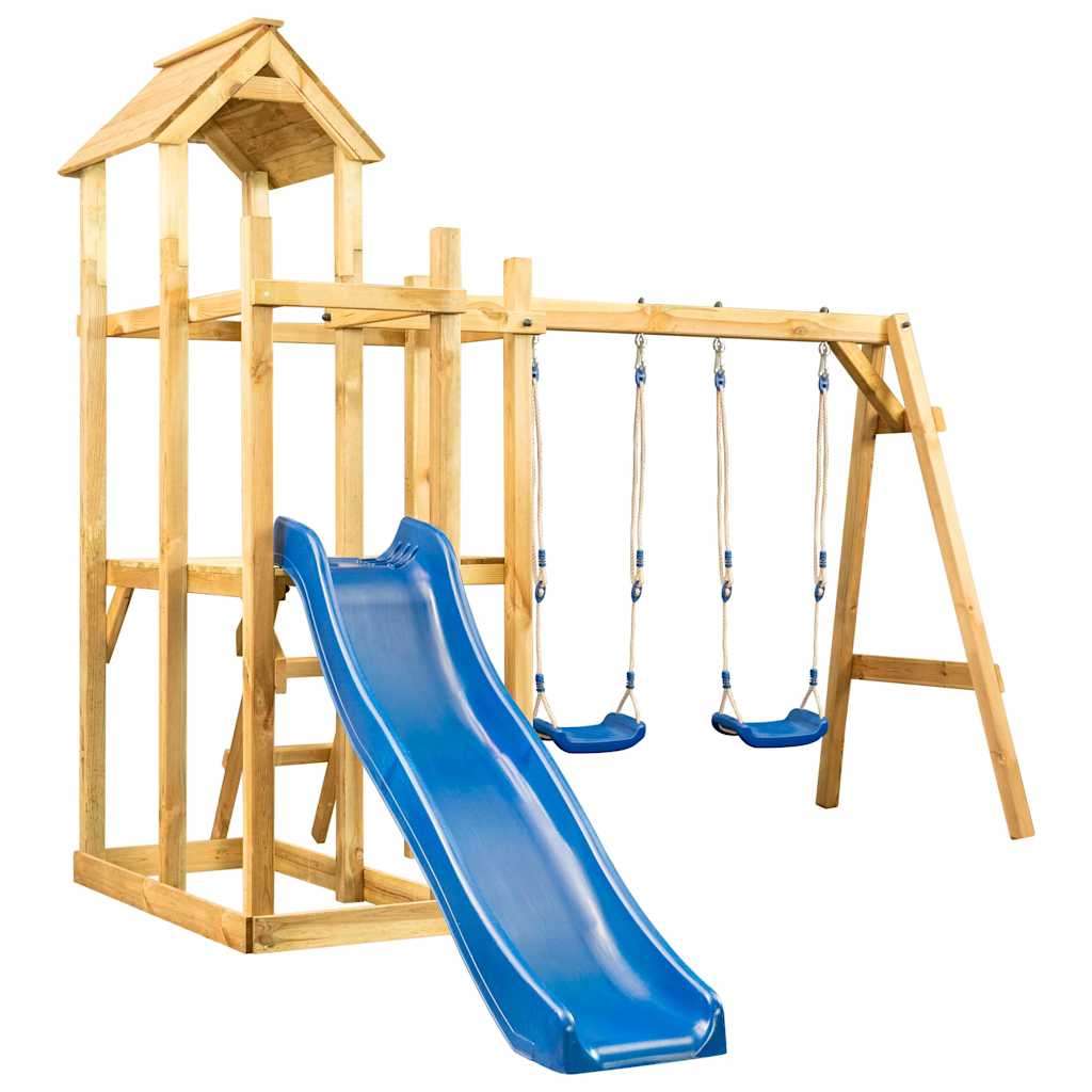 Set Gioco da Esterno 285x305x226,5 cm Legno di Pino Impregnato