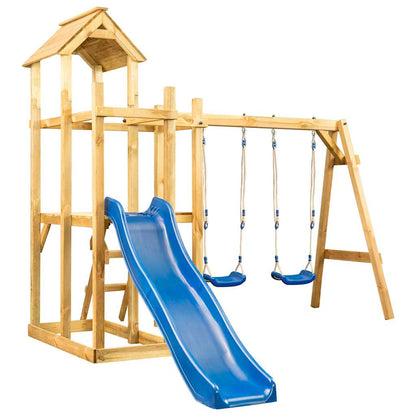 Set Gioco da Esterno 285x305x226,5 cm Legno di Pino Impregnato