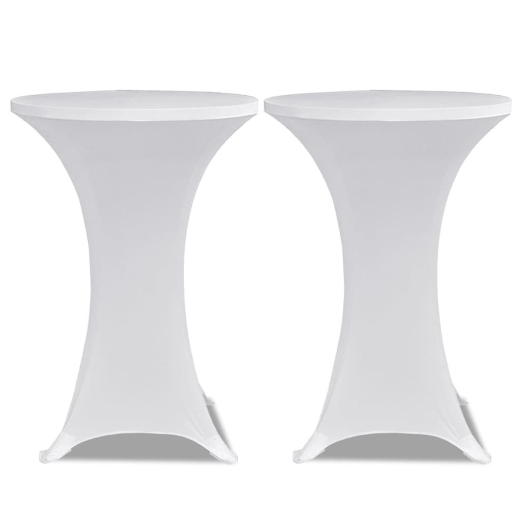 Coperture Verticali per Tavolo 4 pz Ã˜60 cm Bianco Elastico
