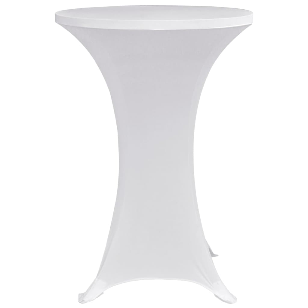 Coperture Verticali per Tavolo 4 pz Ã˜60 cm Bianco Elastico