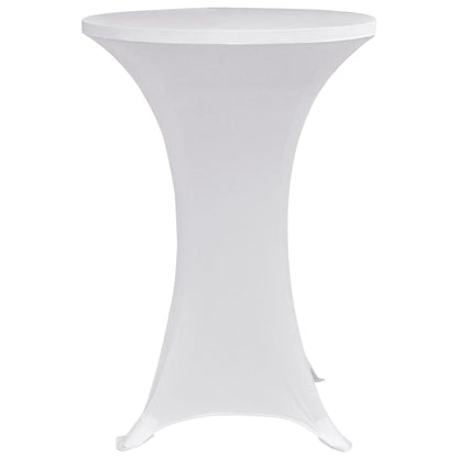 Coperture Verticali per Tavolo 4 pz Ã˜60 cm Bianco Elastico