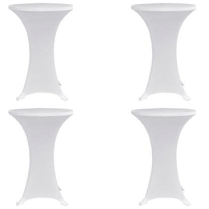 Coperture Verticali per Tavolo 4 pz Ã˜70 cm Bianco Elastico