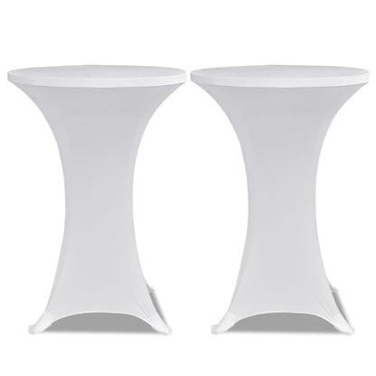 Coperture Verticali per Tavolo 4 pz Ã˜70 cm Bianco Elastico