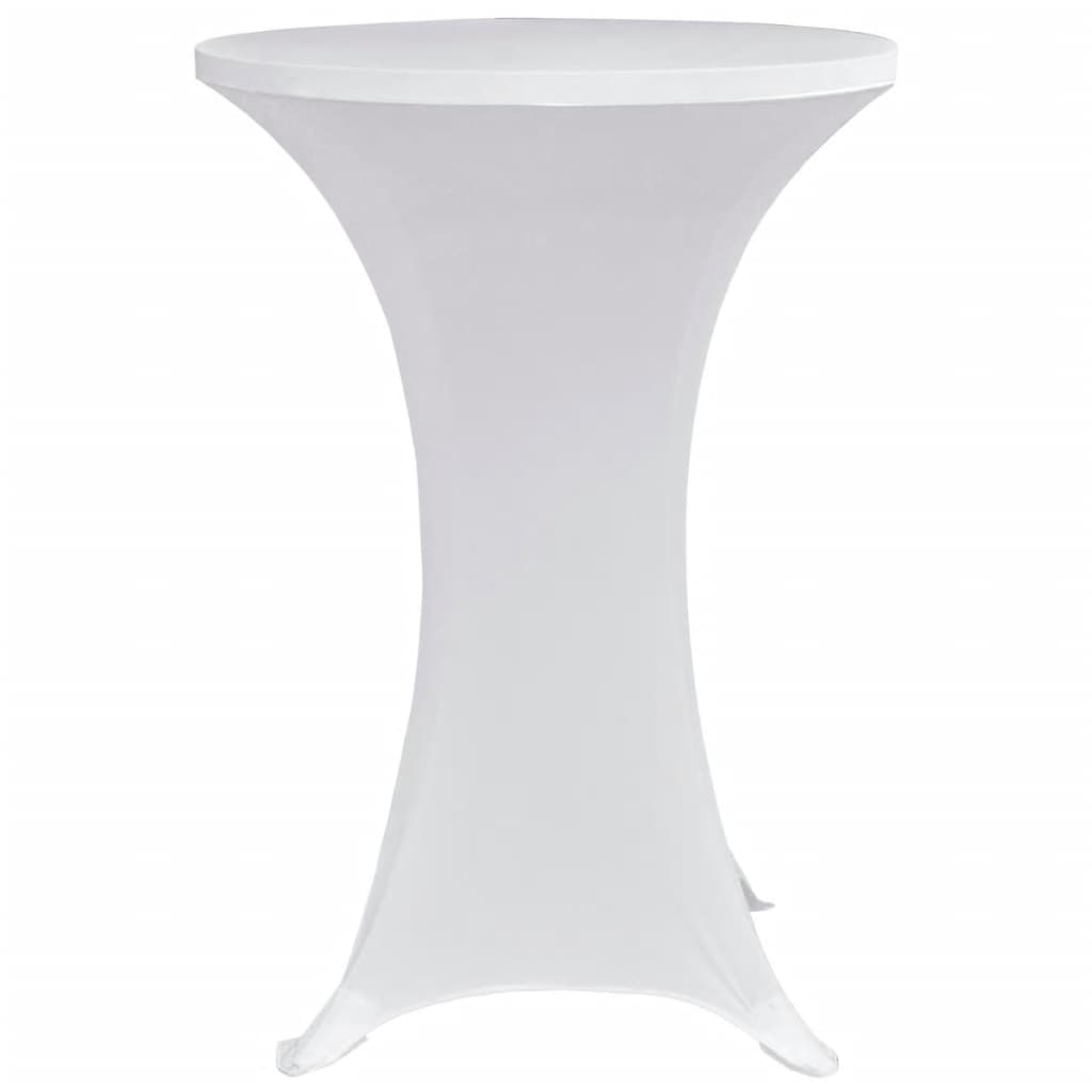 Coperture Verticali per Tavolo 4 pz Ã˜70 cm Bianco Elastico
