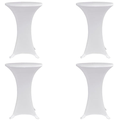 Coperture Verticali per Tavolo 4 pz ÃƒËœ80 cm Bianco Elastico