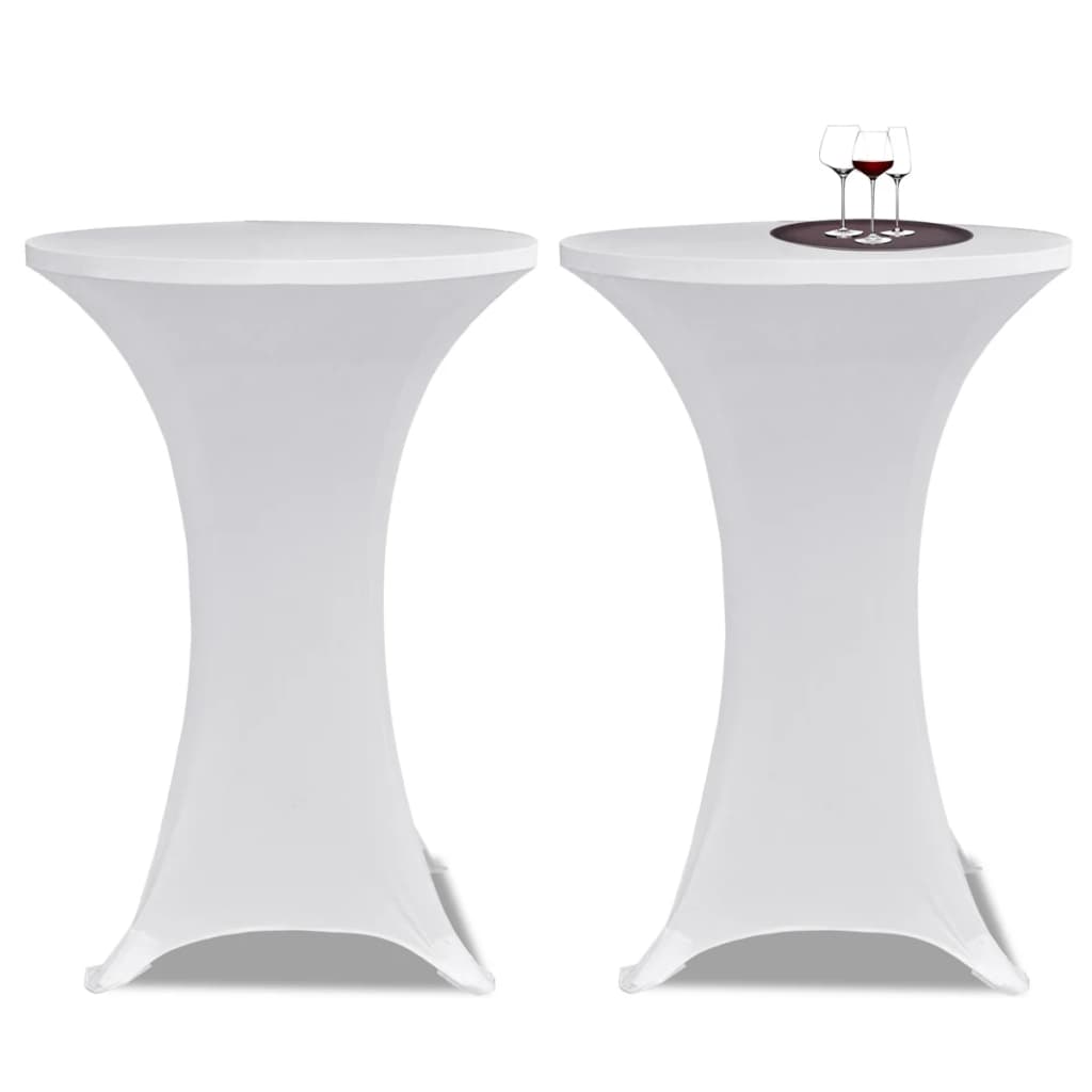 Coperture Verticali per Tavolo 4 pz ÃƒËœ80 cm Bianco Elastico