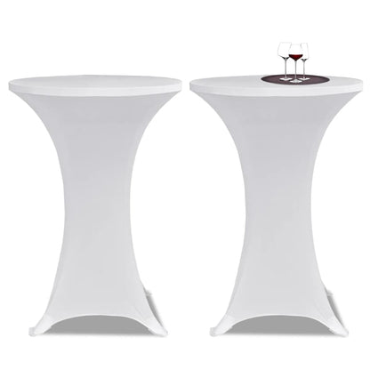 Coperture Verticali per Tavolo 4 pz ÃƒËœ80 cm Bianco Elastico