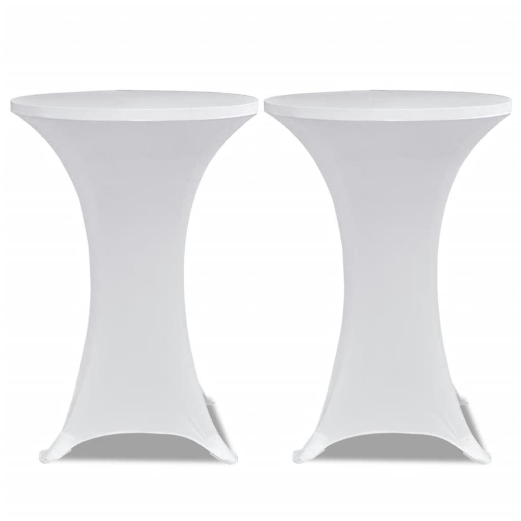 Coperture Verticali per Tavolo 4 pz ÃƒËœ80 cm Bianco Elastico