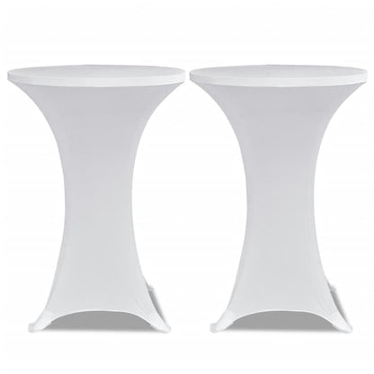 Coperture Verticali per Tavolo 4 pz ÃƒËœ80 cm Bianco Elastico