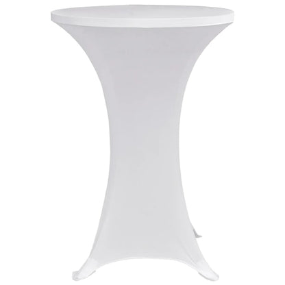 Coperture Verticali per Tavolo 4 pz ÃƒËœ80 cm Bianco Elastico