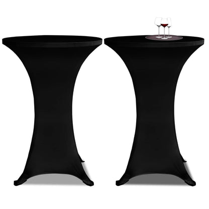 Coperture Verticali per Tavolo 4 pz ÃƒËœ60 cm Nero Elastico