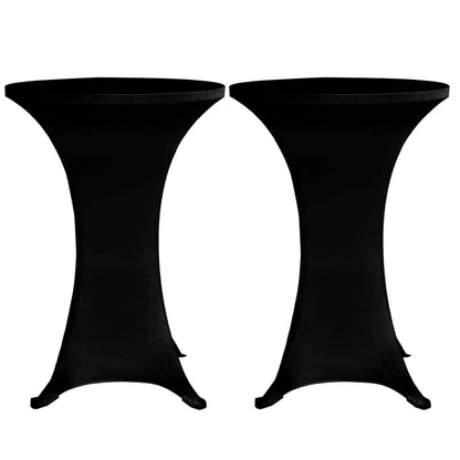 Coperture Verticali per Tavolo 4 pz ÃƒËœ60 cm Nero Elastico