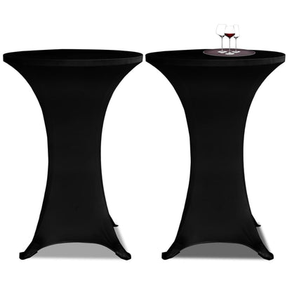 Coperture Verticali per Tavolo 4 pz Ã˜70 cm Nero Elastico