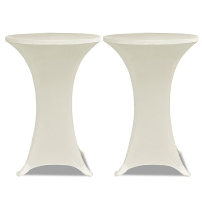 Coperture Verticali per Tavolo 4 pz Ã˜70 cm Crema Elastico