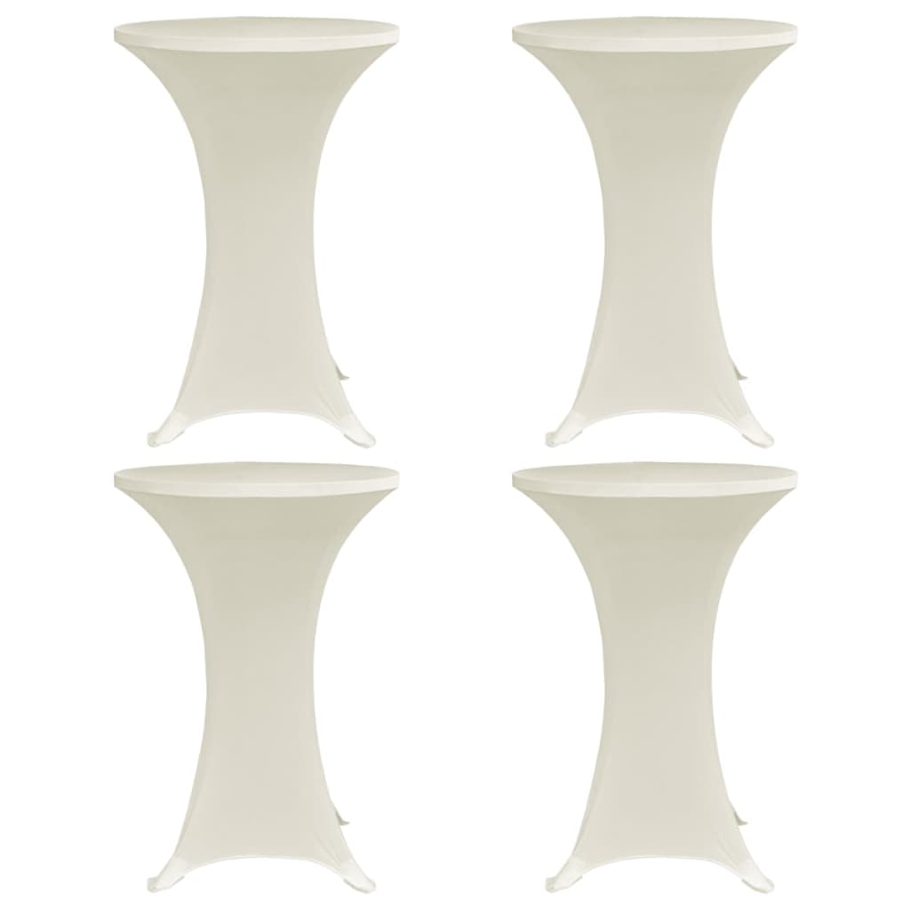 Coperture Verticali per Tavolo 4 pz Ã˜80 cm Crema Elastico