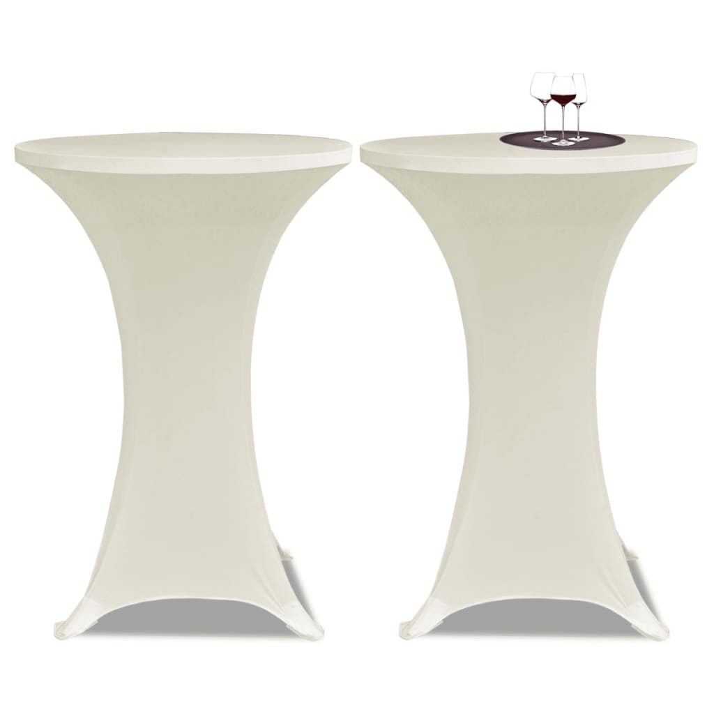 Coperture Verticali per Tavolo 4 pz Ã˜80 cm Crema Elastico