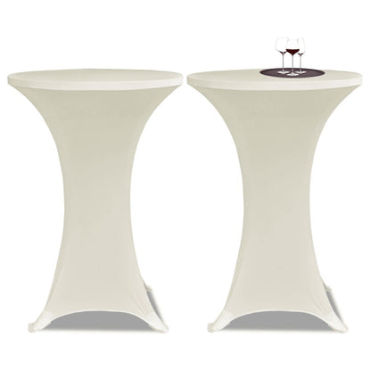 Coperture Verticali per Tavolo 4 pz Ã˜80 cm Crema Elastico