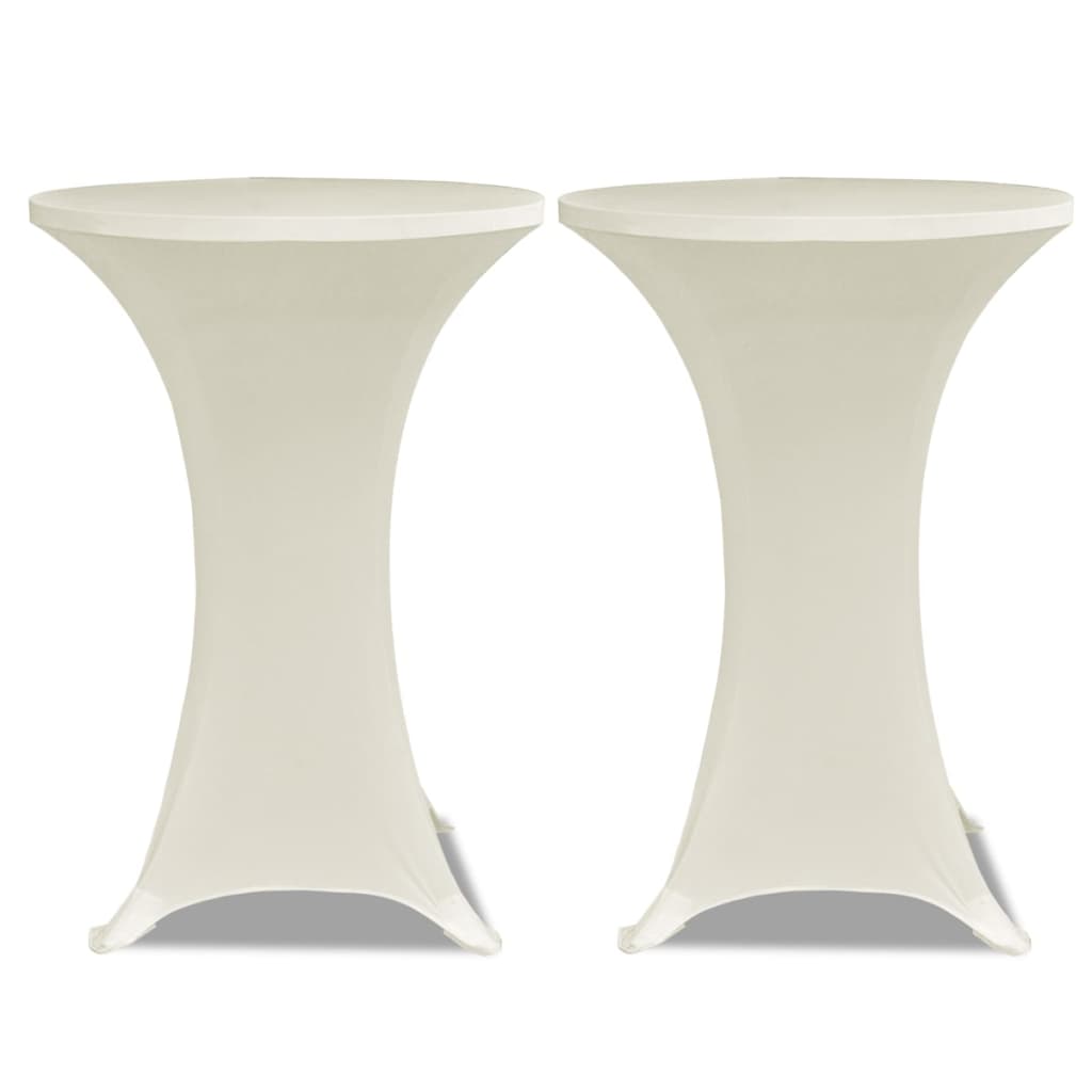 Coperture Verticali per Tavolo 4 pz Ã˜80 cm Crema Elastico