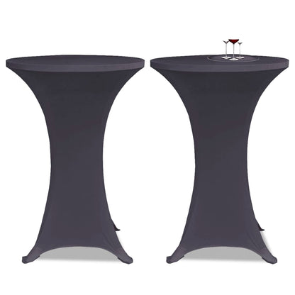 Coperture Elastiche per Tavoli 4 pz 80 cm Antracite