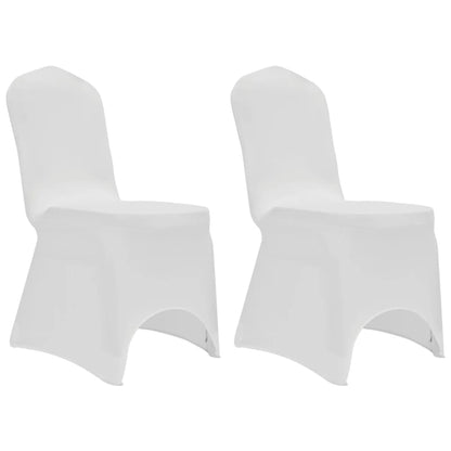 Coprisedie in Tessuto Elasticizzato Bianco 12 pz