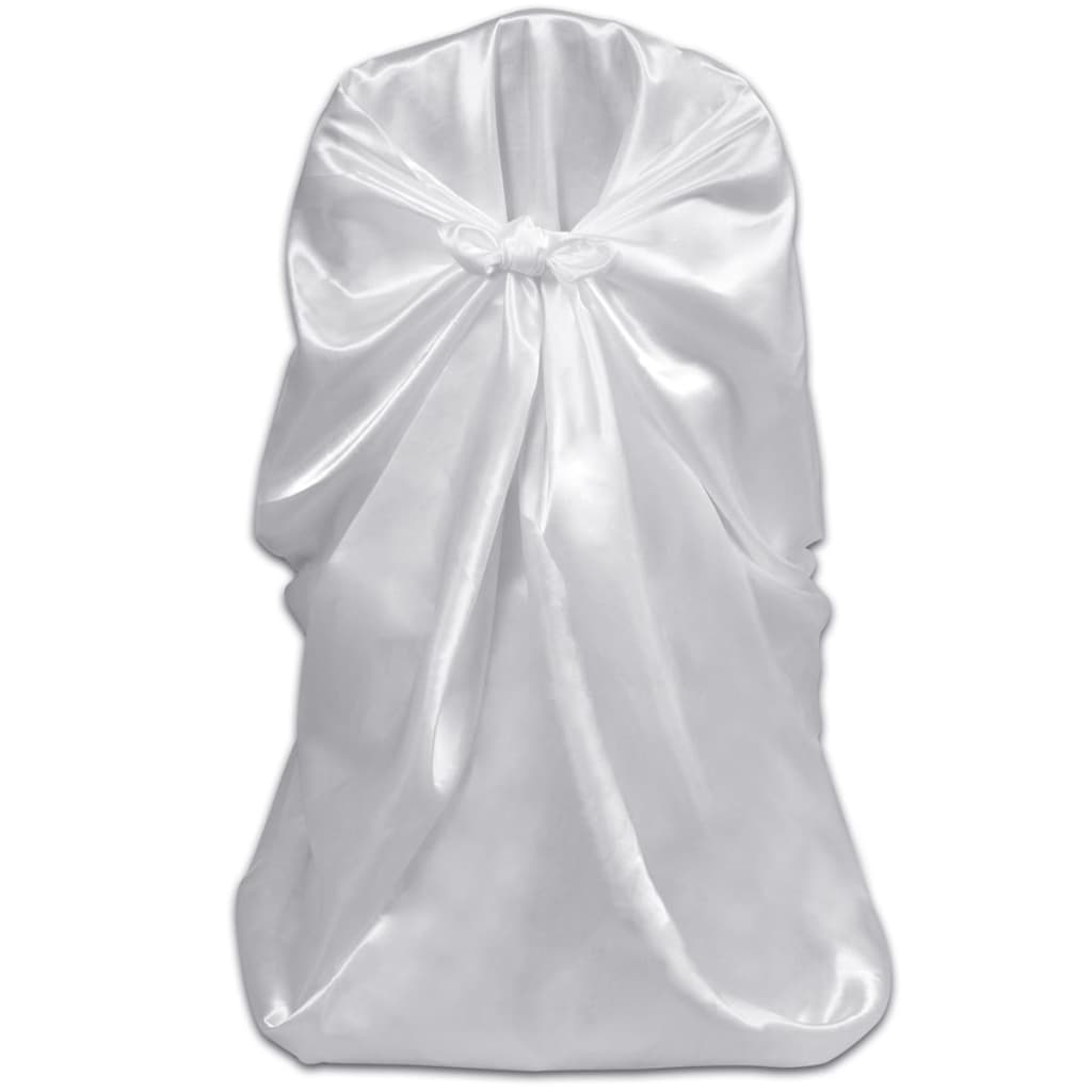Coprisedia per Feste di Matrimonio 12 pz Bianca