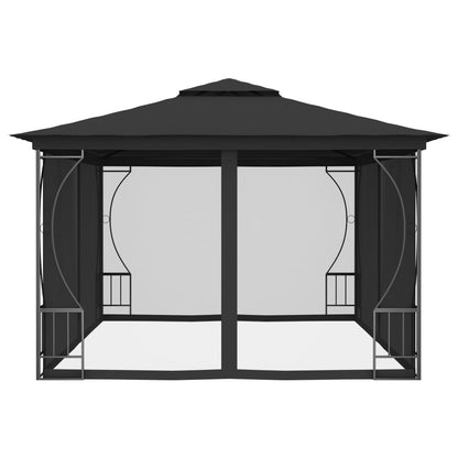 Gazebo con Rete 300x400x265 cm Antracite