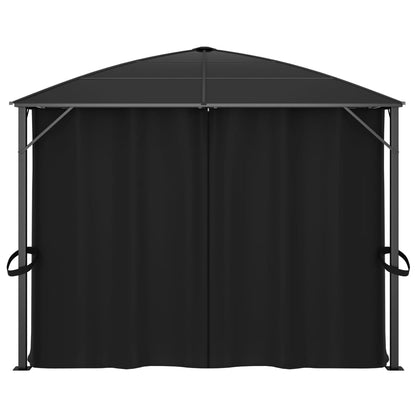 Gazebo con Tende 400x300x265 cm Antracite