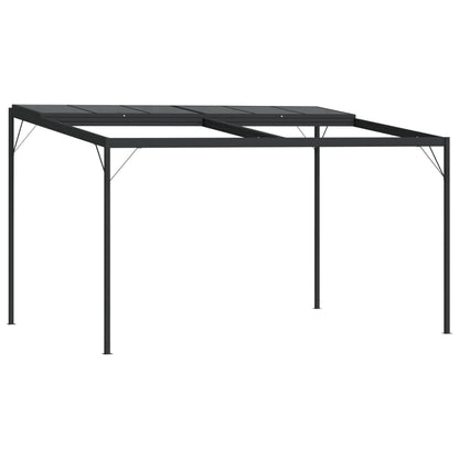 Gazebo con Tetto Antracite 4x3x2,5 m in Alluminio e Acciaio