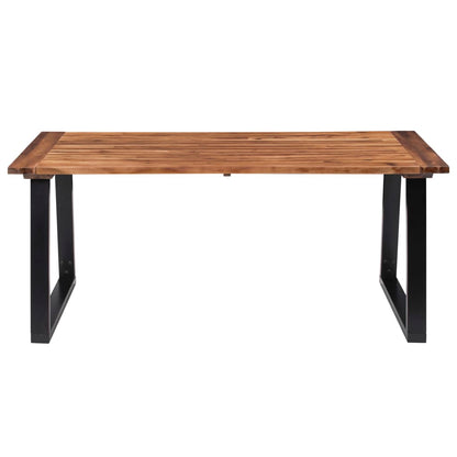 Tavolo da Pranzo in Legno Massello di Acacia 180x90 cm