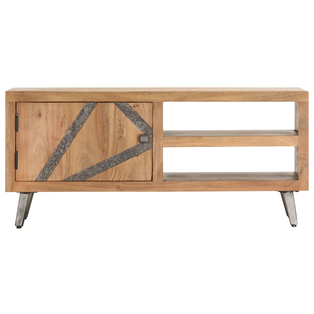 Tavolino da CaffÃ¨ 90x45x40 cm in Legno Massello di Acacia