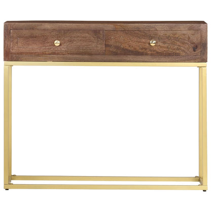 Tavolo Consolle 90x30x75 cm in Legno Massello di Mango